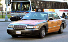 Taxi and bus